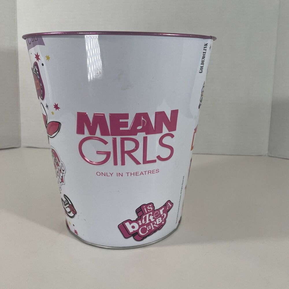 2024 Cinemark Mean Girls Pink Tin Popcorn Bucket
